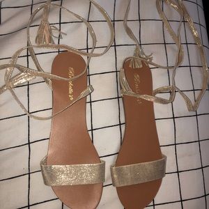 Gold Gladiator Sandals